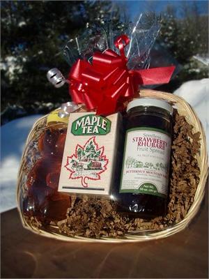 VT Gift Basket - Vermont Sugar and Spice Maple Syrup - VT Tea Time