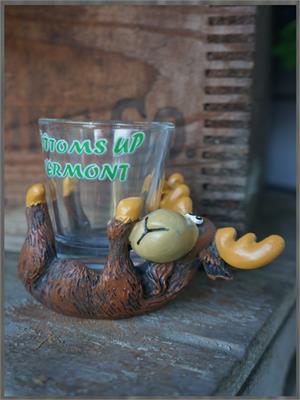 Bottoms Up Moose Shot Glass - Front