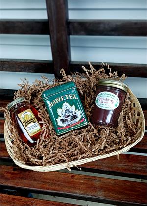 VT Gift Basket - Vermont Sugar and Spice Maple Syrup - VT Tea Time